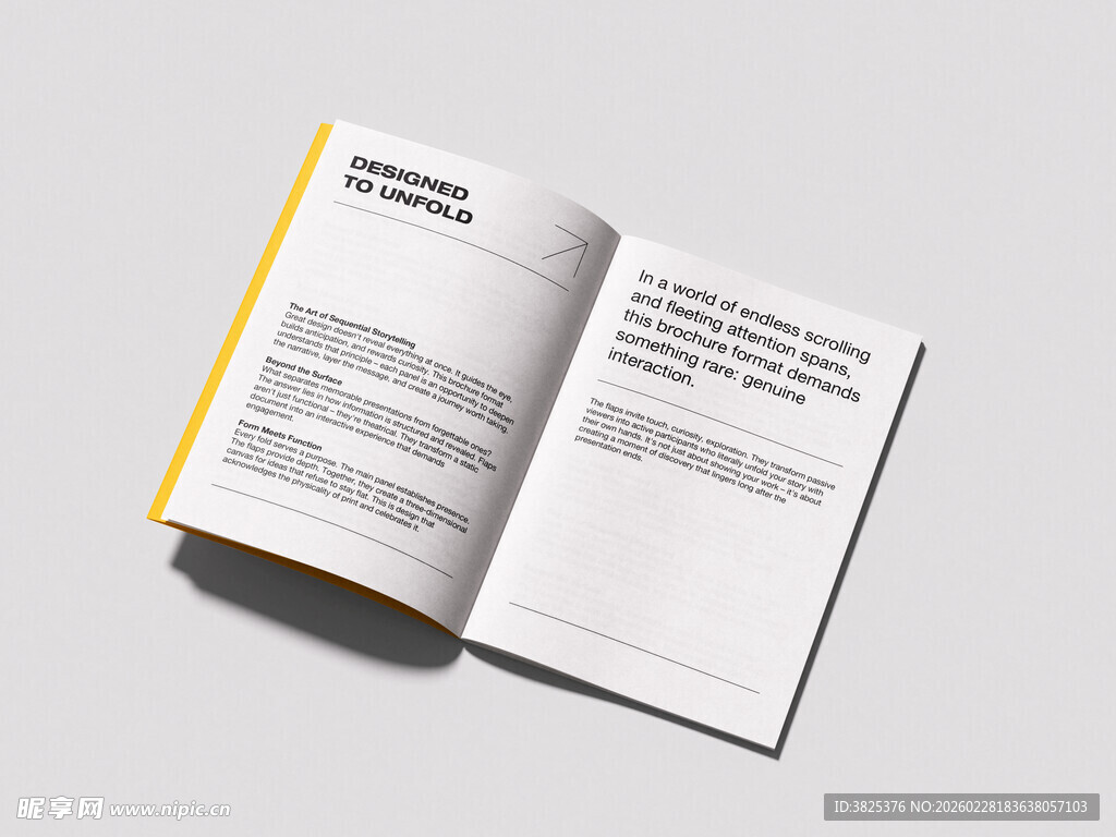 A5展开宣传册设计稿样机模板