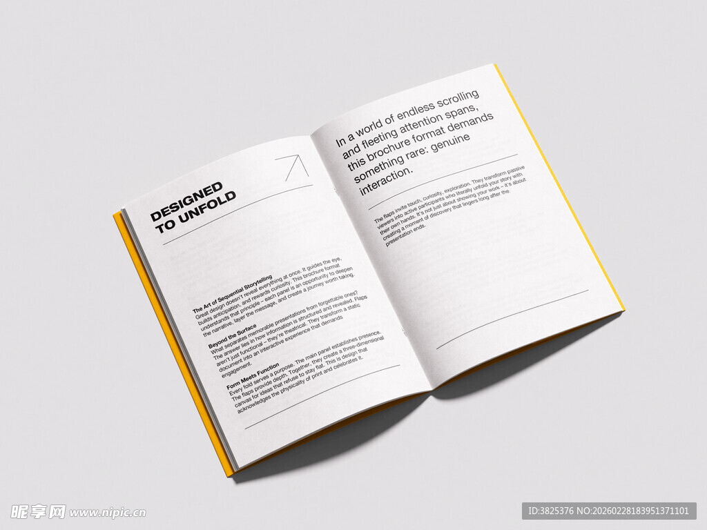 A5展开宣传册设计稿样机模板