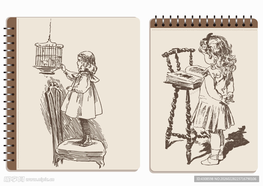 线圈本 阅读的女孩