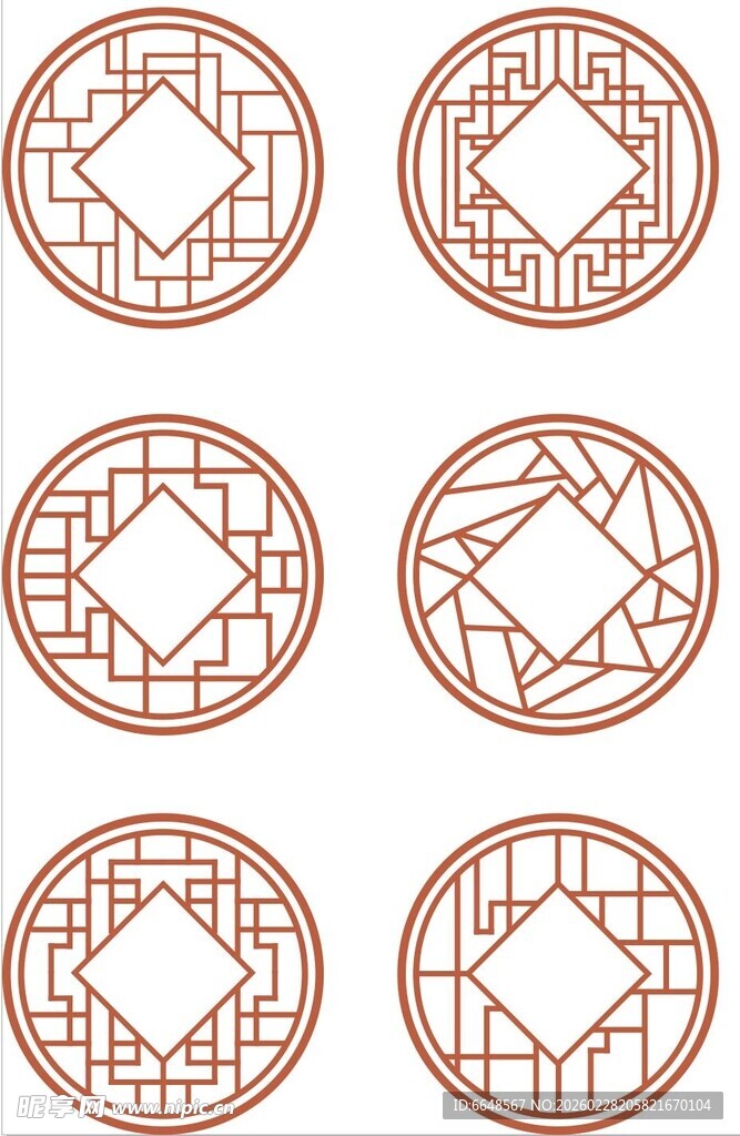 中式简约几何边框