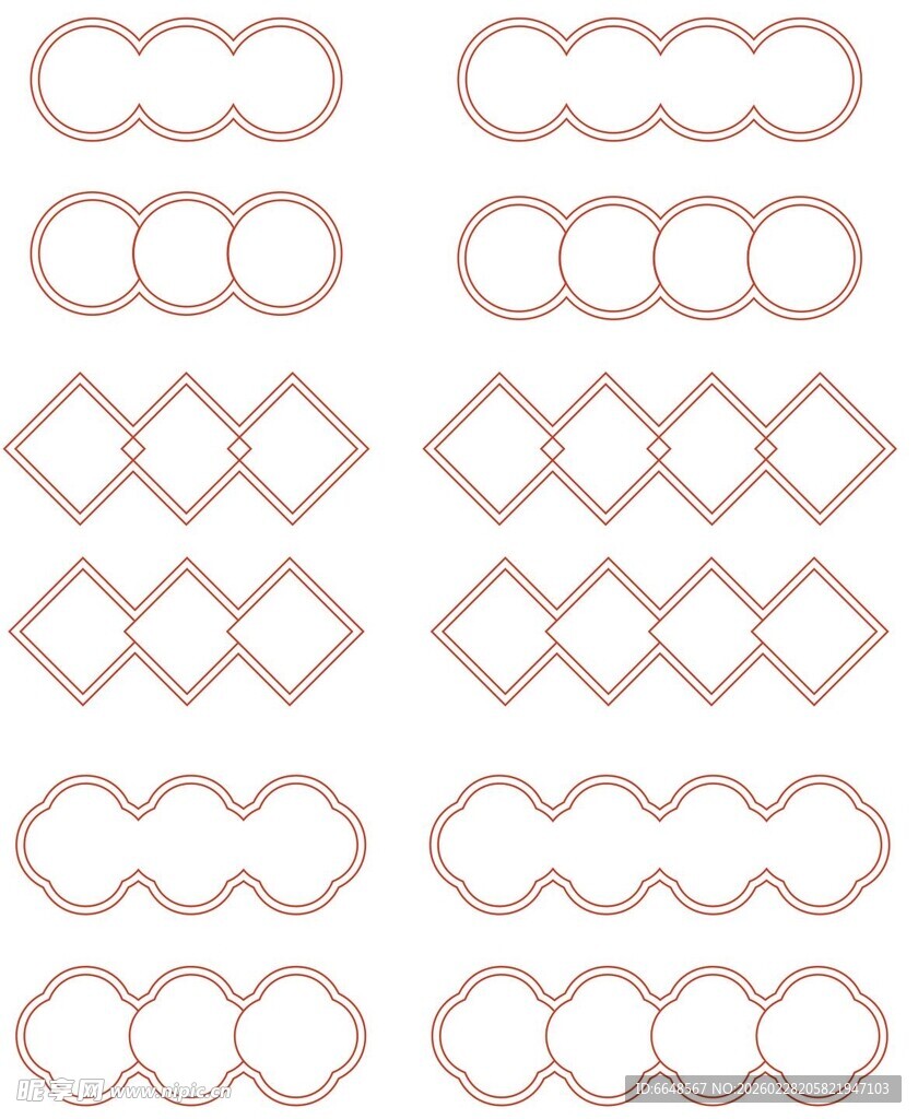 中式简约几何边框