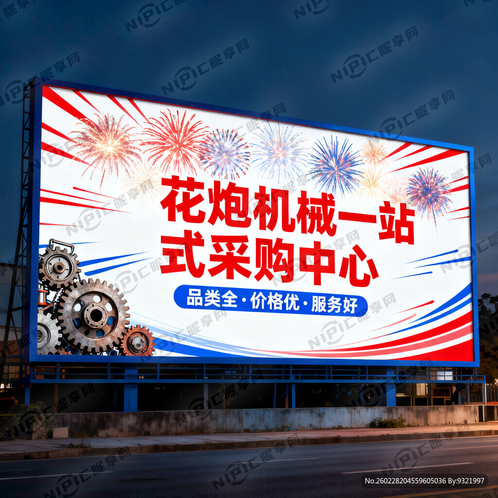 花炮机械一站式采购中心宣传广告