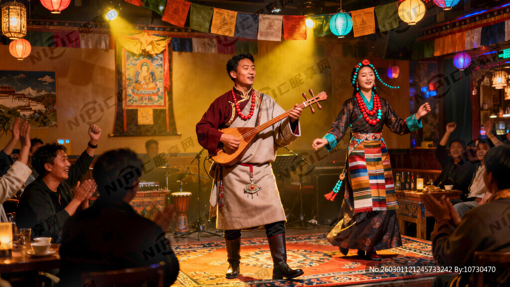 藏民族人酒吧演艺