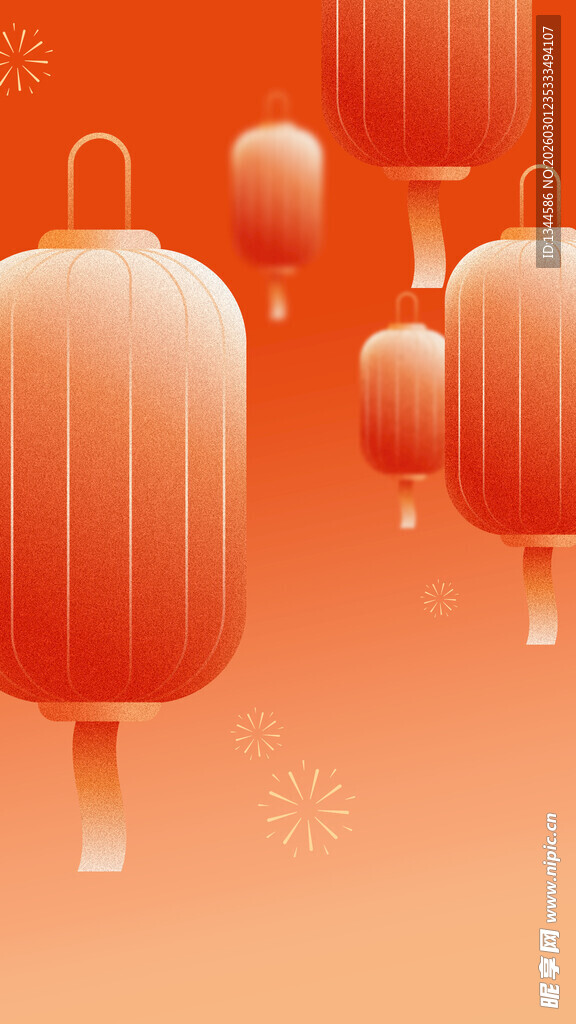红色喜庆灯笼背景图