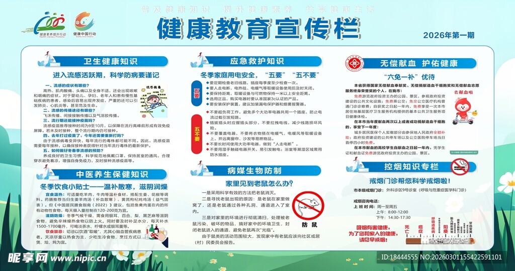 2026健康教育宣传栏  春季