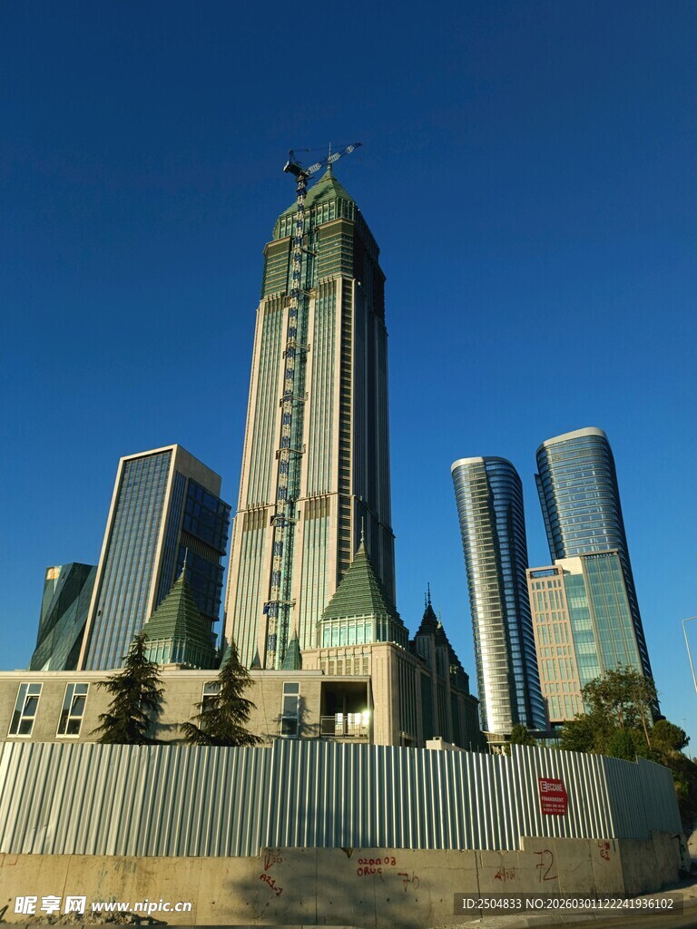 现代高楼建筑群景观