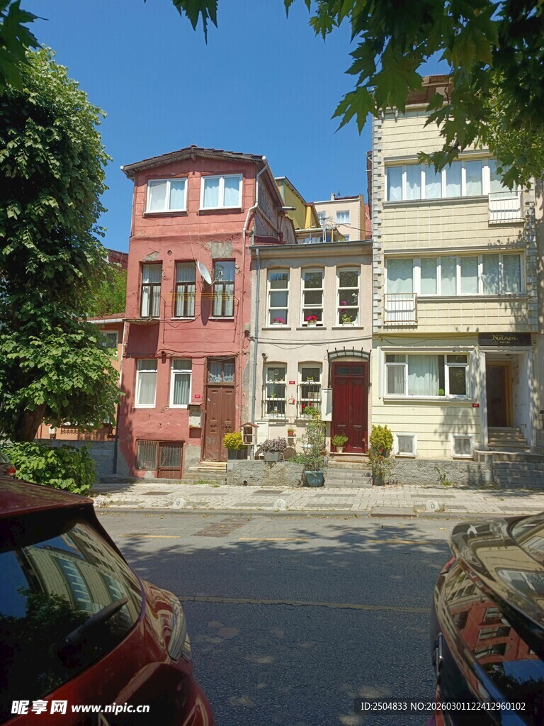 多彩欧式建筑街景