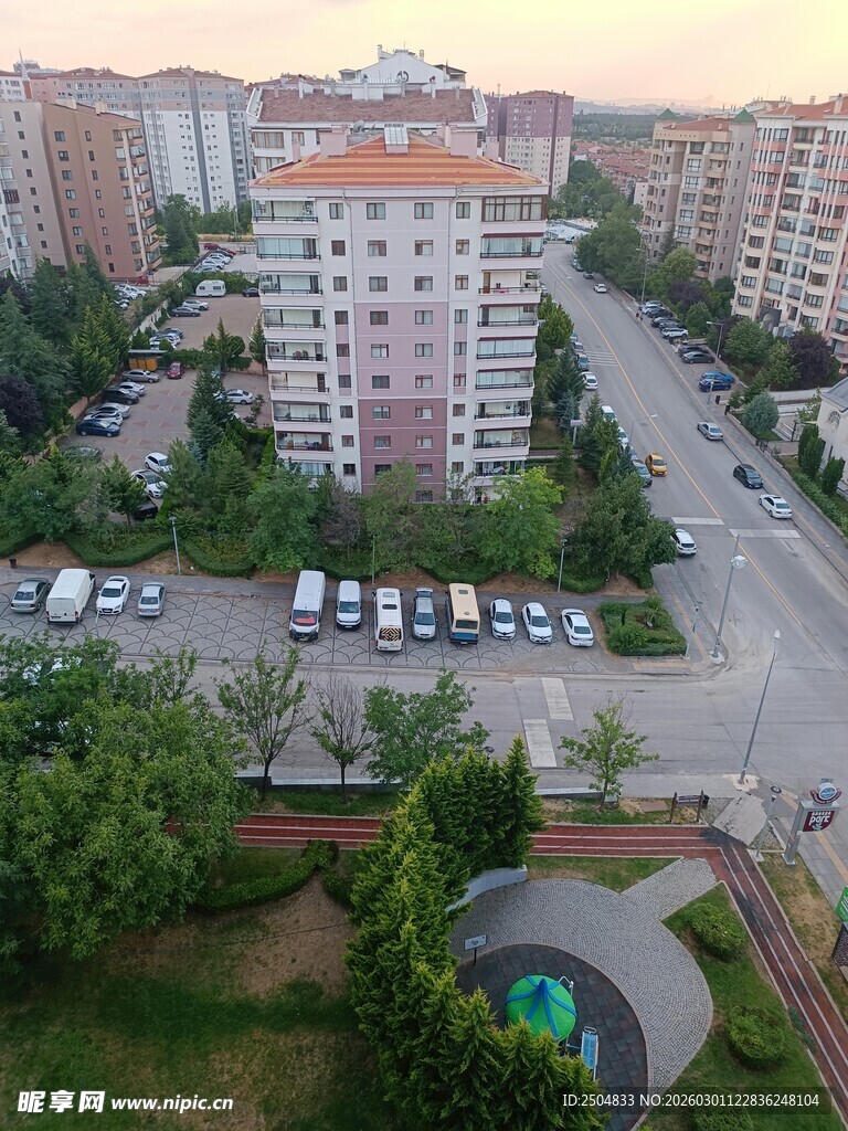 城市住宅区俯瞰景观