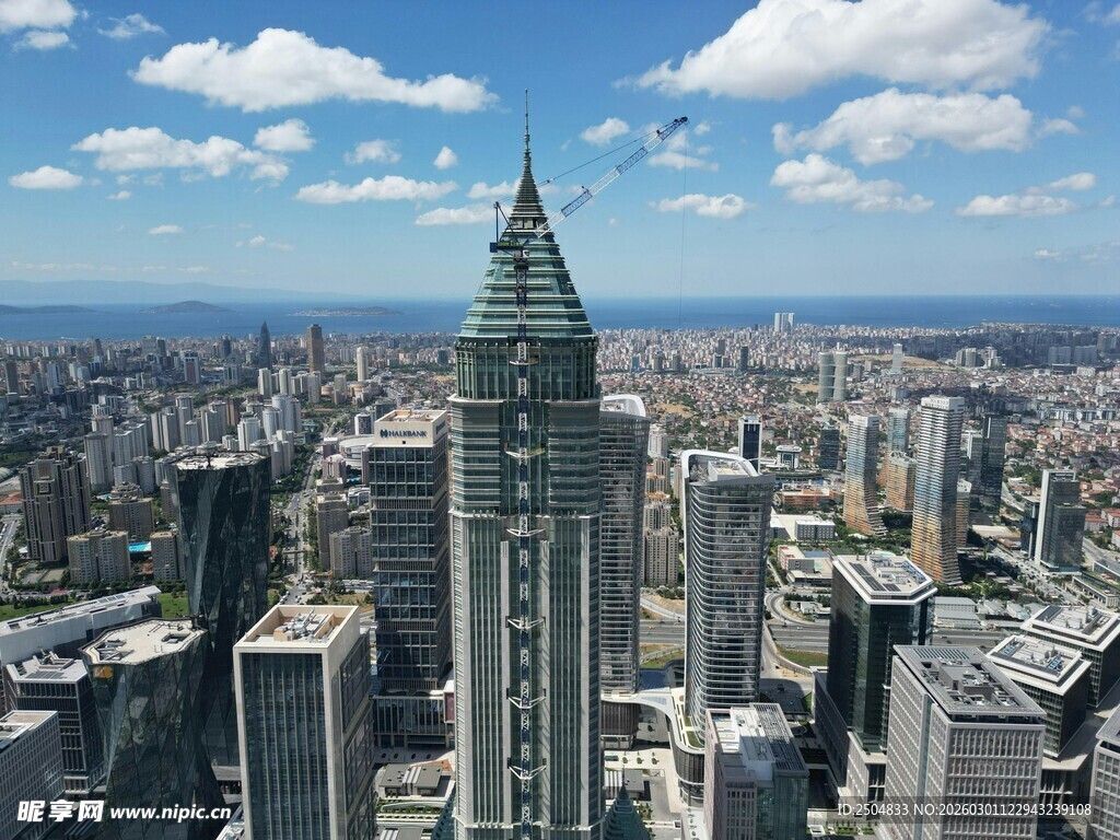 纽约城市天际线俯瞰景观