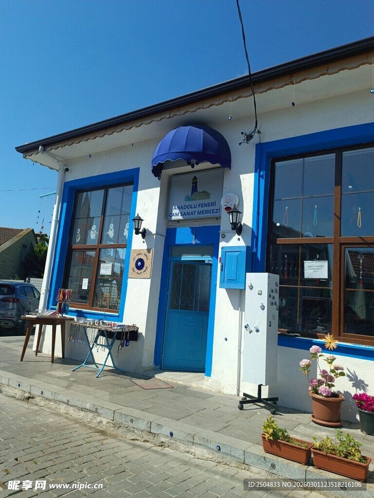 蓝白小屋 街边清新小商铺