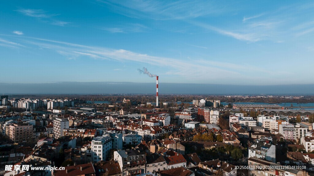 城市天际线俯瞰美景