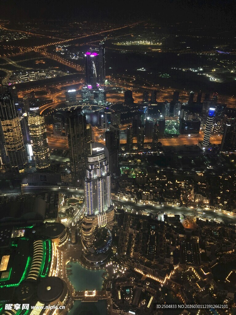璀璨都市夜景俯瞰