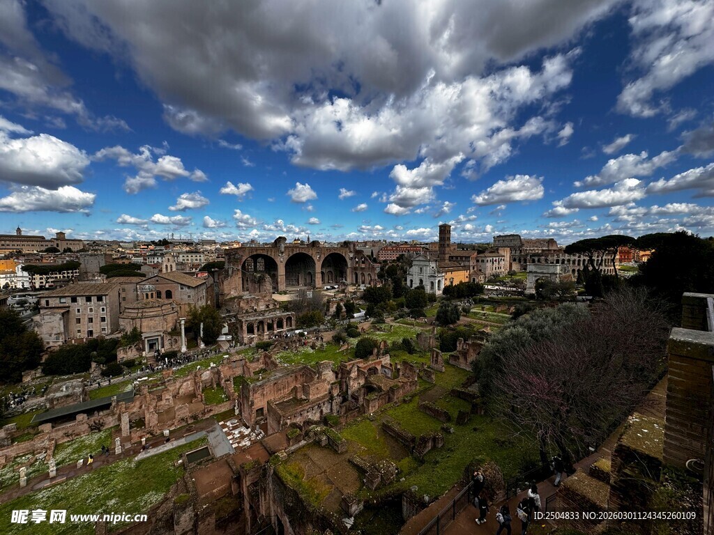 罗马古城全景风光