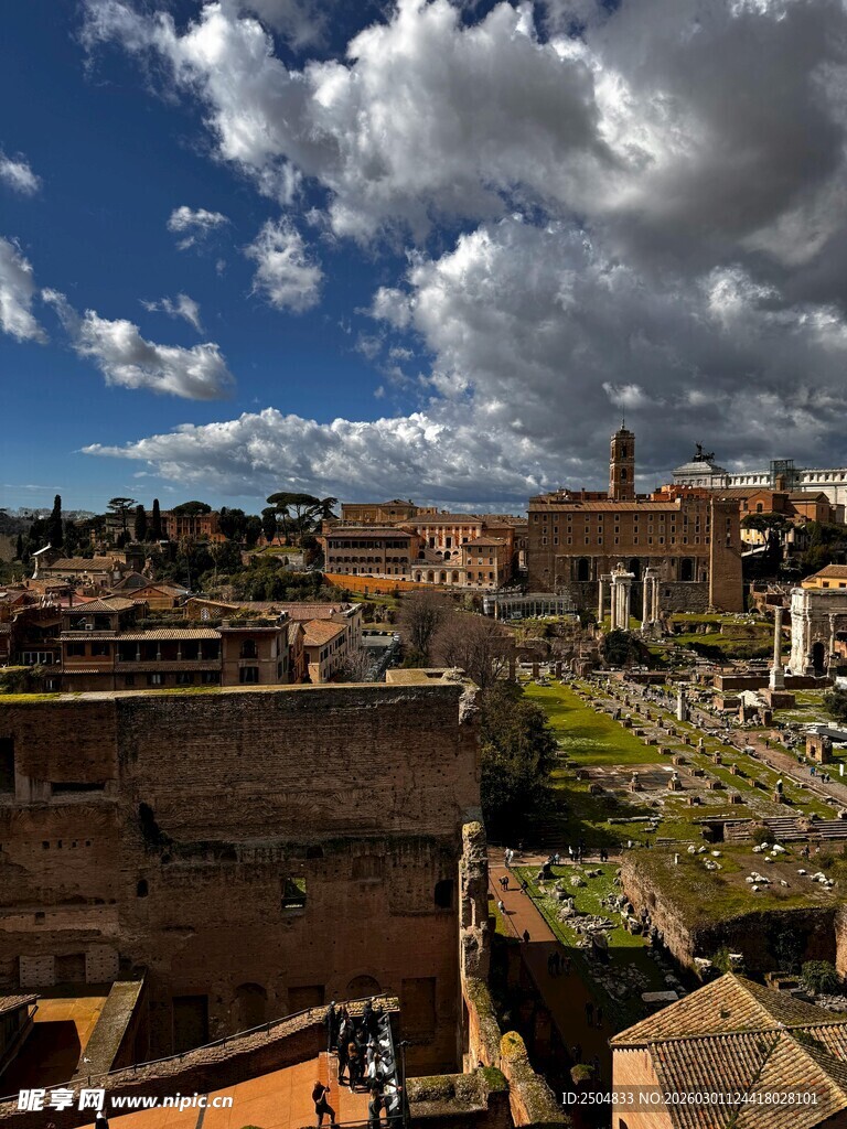 罗马古建筑全景俯瞰