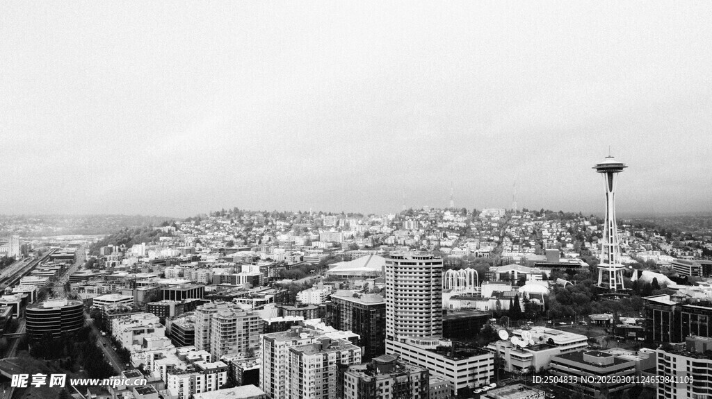 城市天际线俯瞰景观