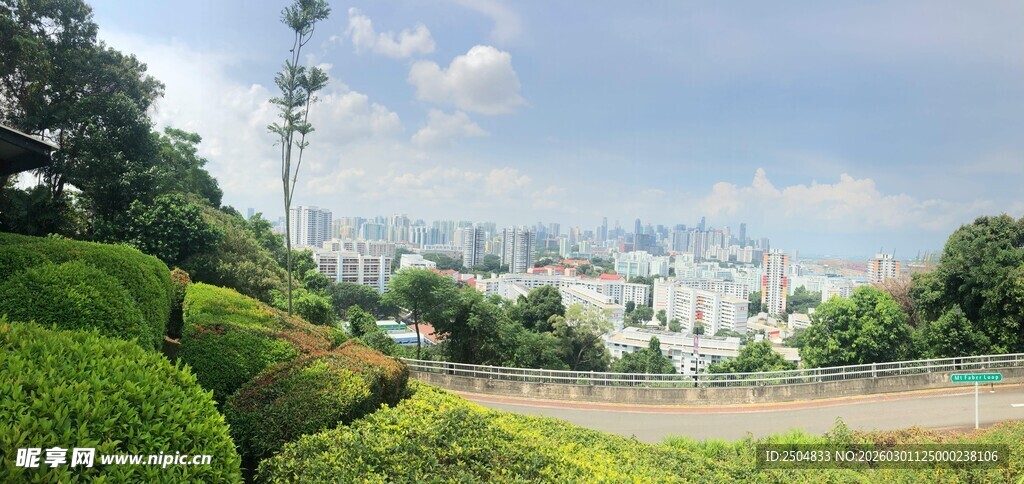 城市园林景观俯瞰美景