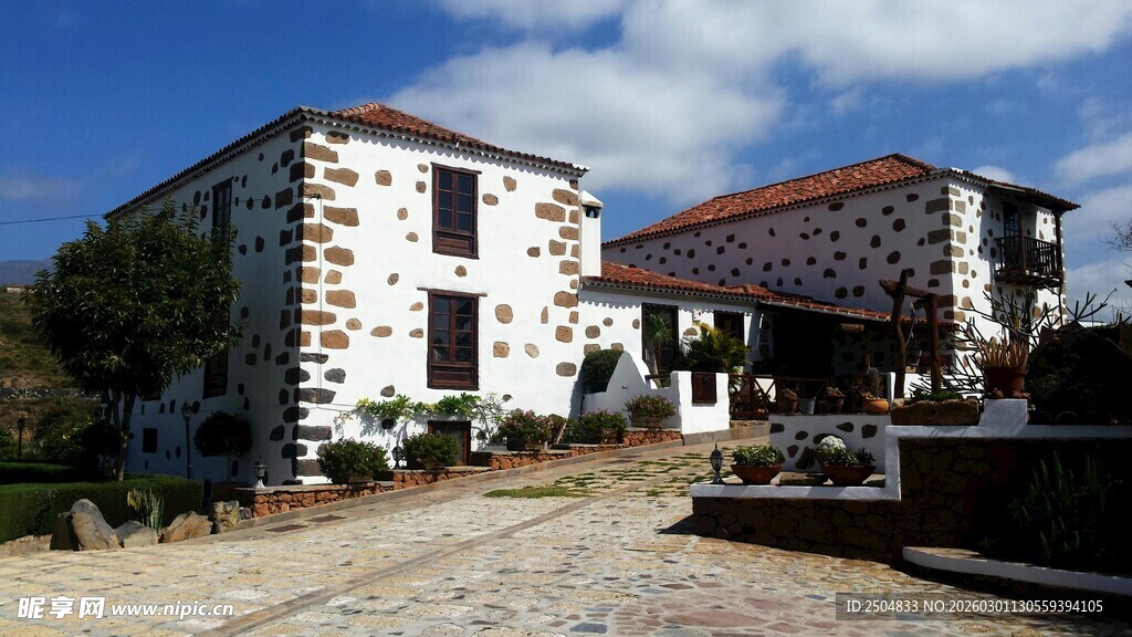 乡村石砌房屋风景