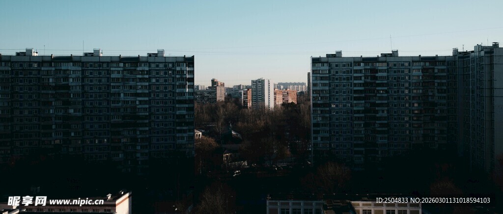 城市中的多 居民楼