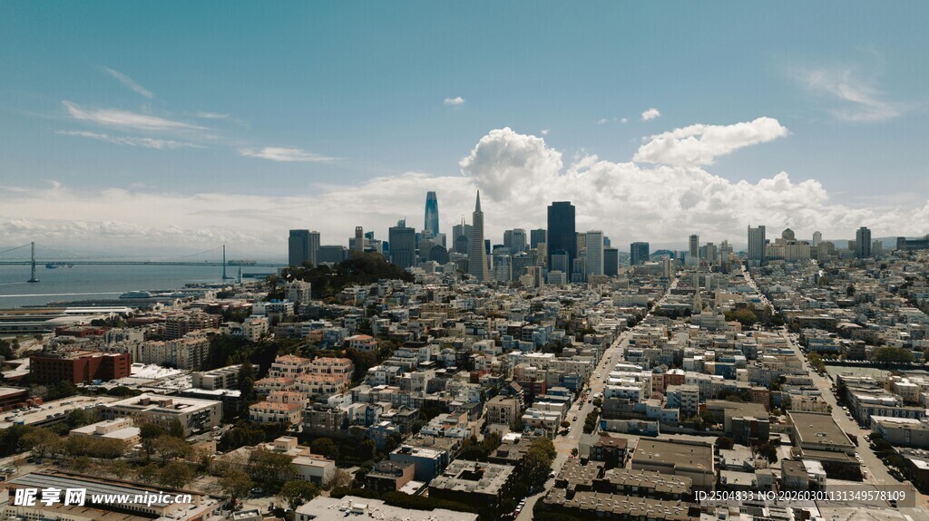 城市天际线俯瞰景观