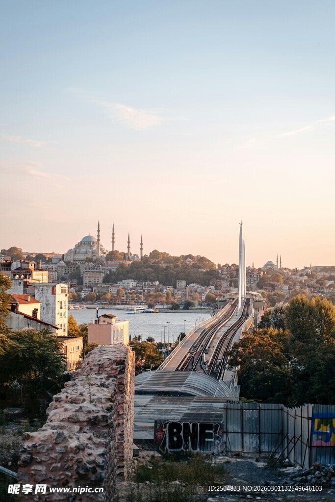 伊斯坦布尔城市景观远眺