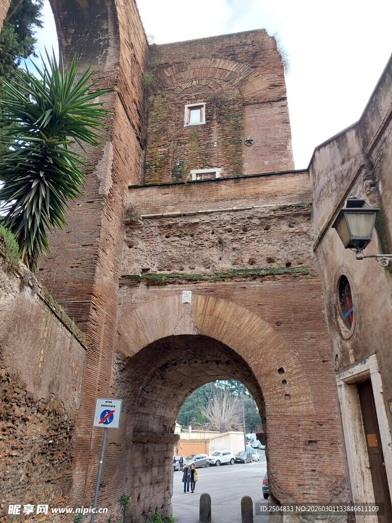 罗马古建筑拱门景观