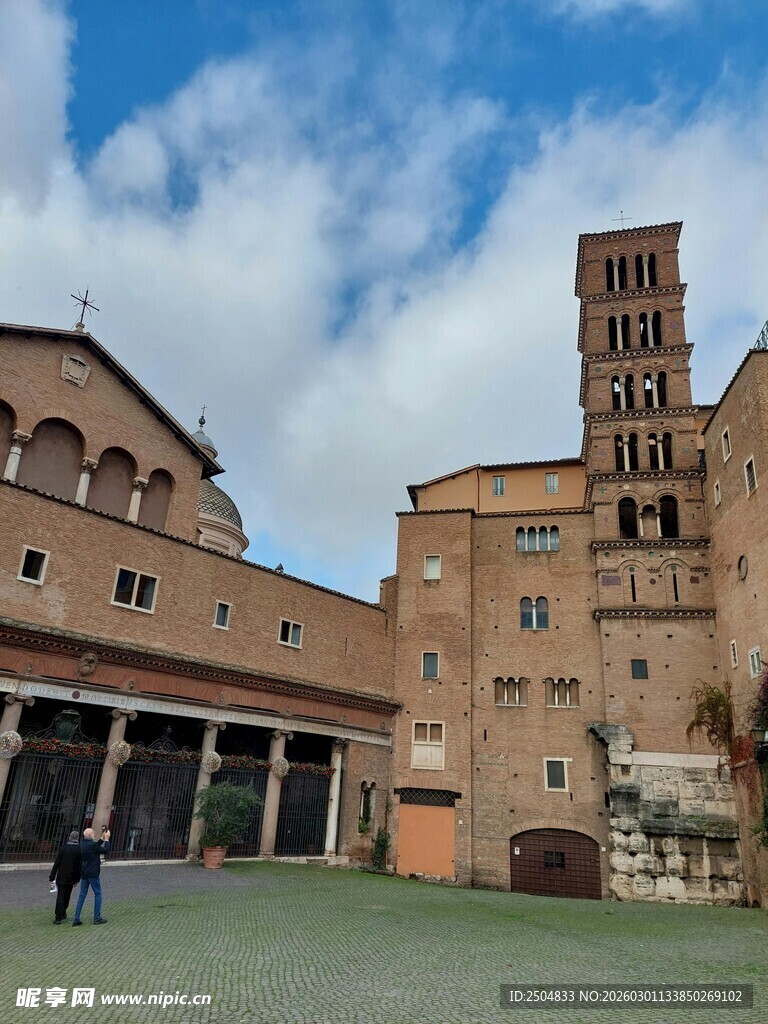 古老建筑庭院景观