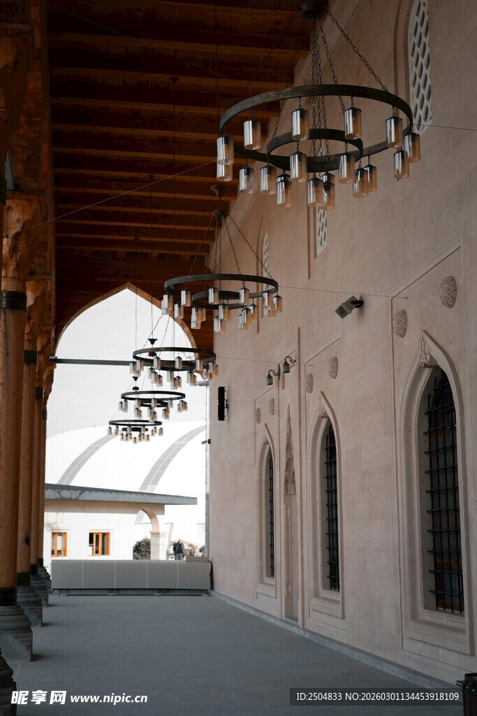 阿 伯风格室内走廊景观