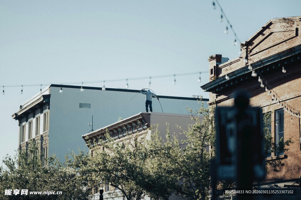 城市街边建筑风景