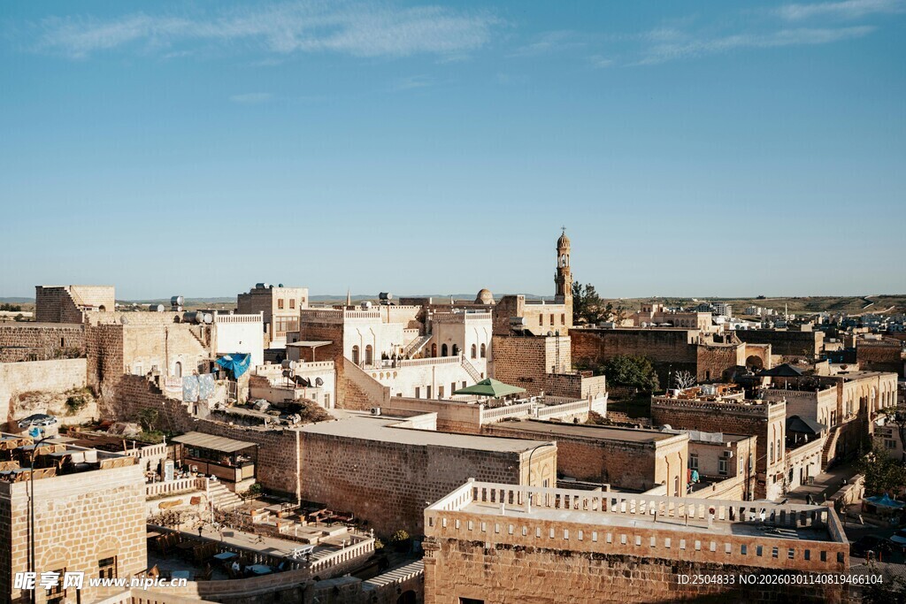 古老城市建筑景观俯瞰