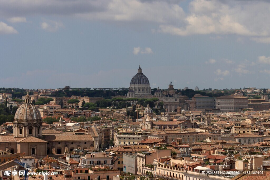 罗马城市景观全景俯瞰