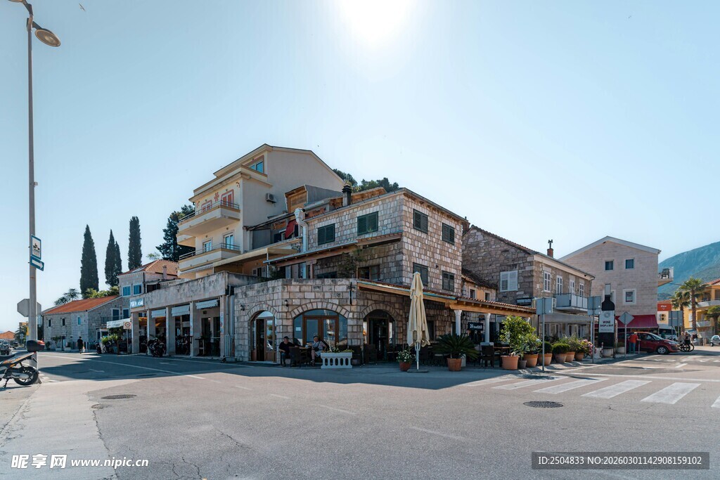 地中海风格小镇街景