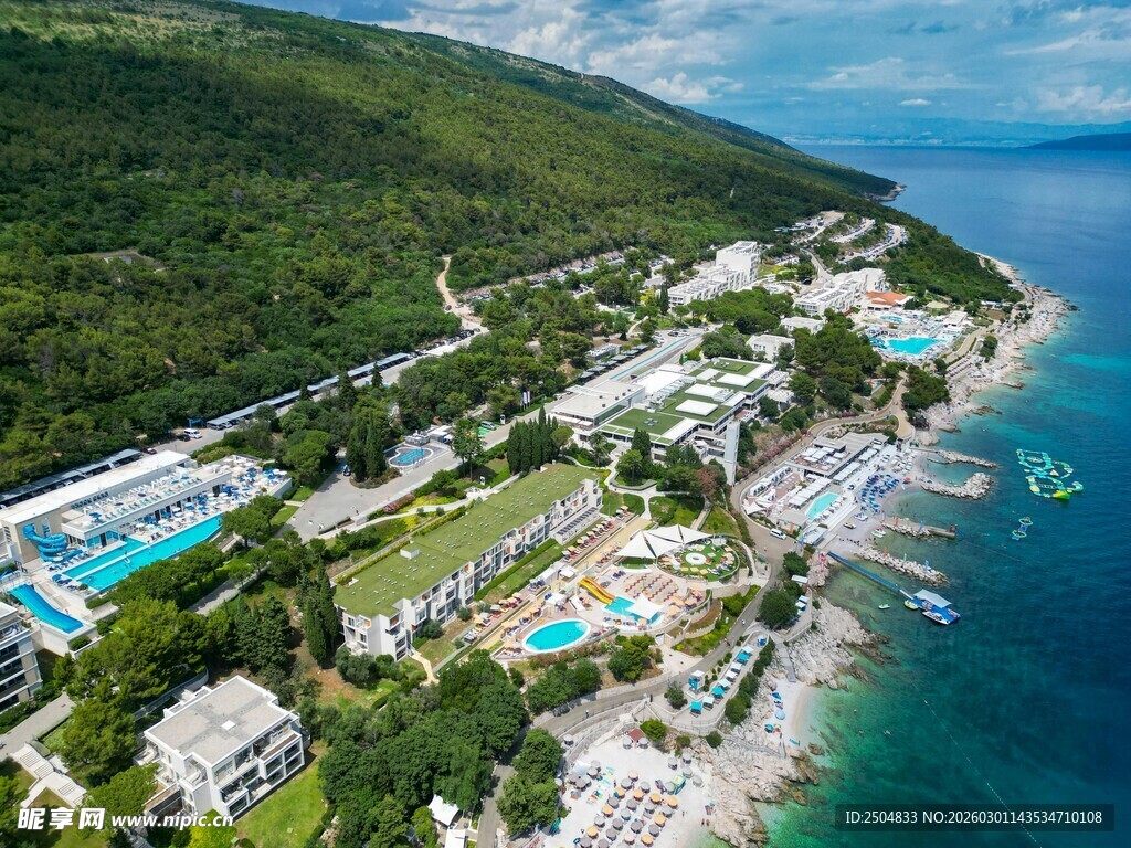 海 度假胜地鸟瞰美景
