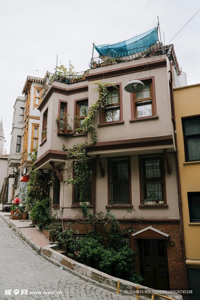 街道旁的特色多层住宅