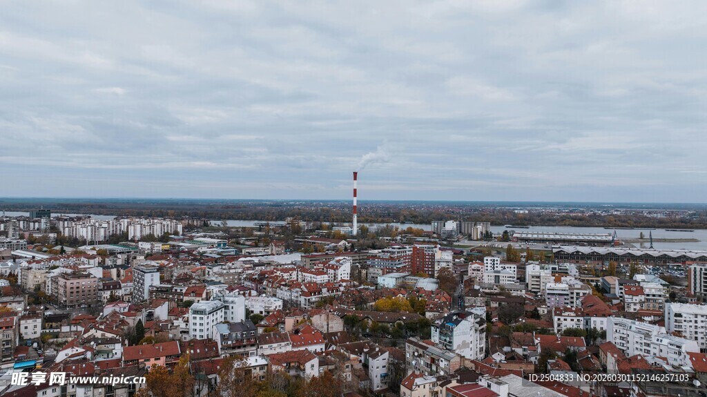 城市全景风光俯瞰图