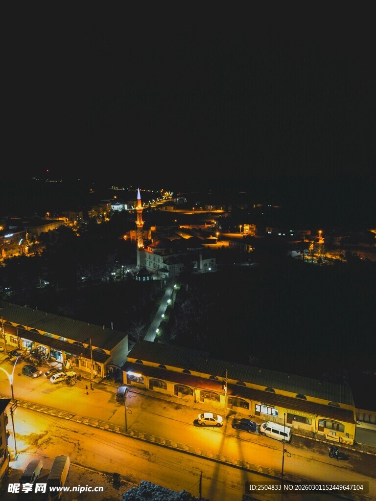 城市夜景俯瞰图