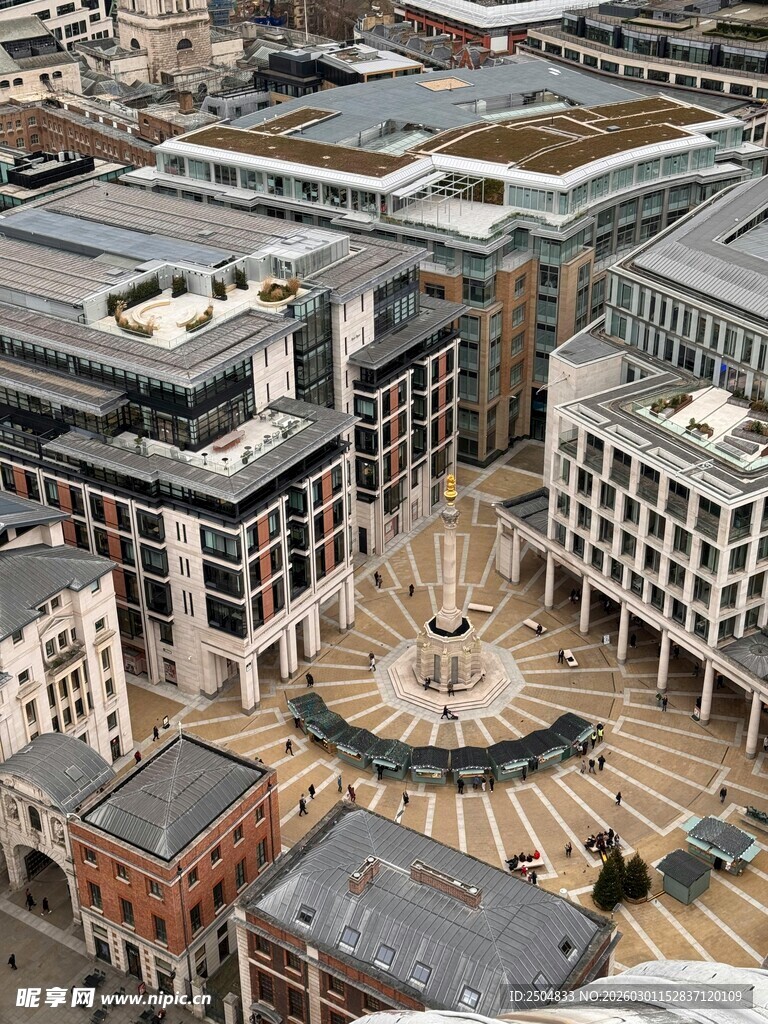 城市广场建筑群俯瞰