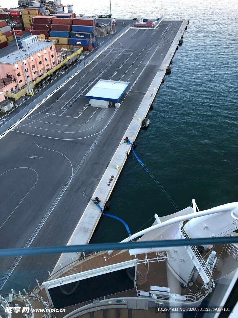 港口码头俯瞰场景