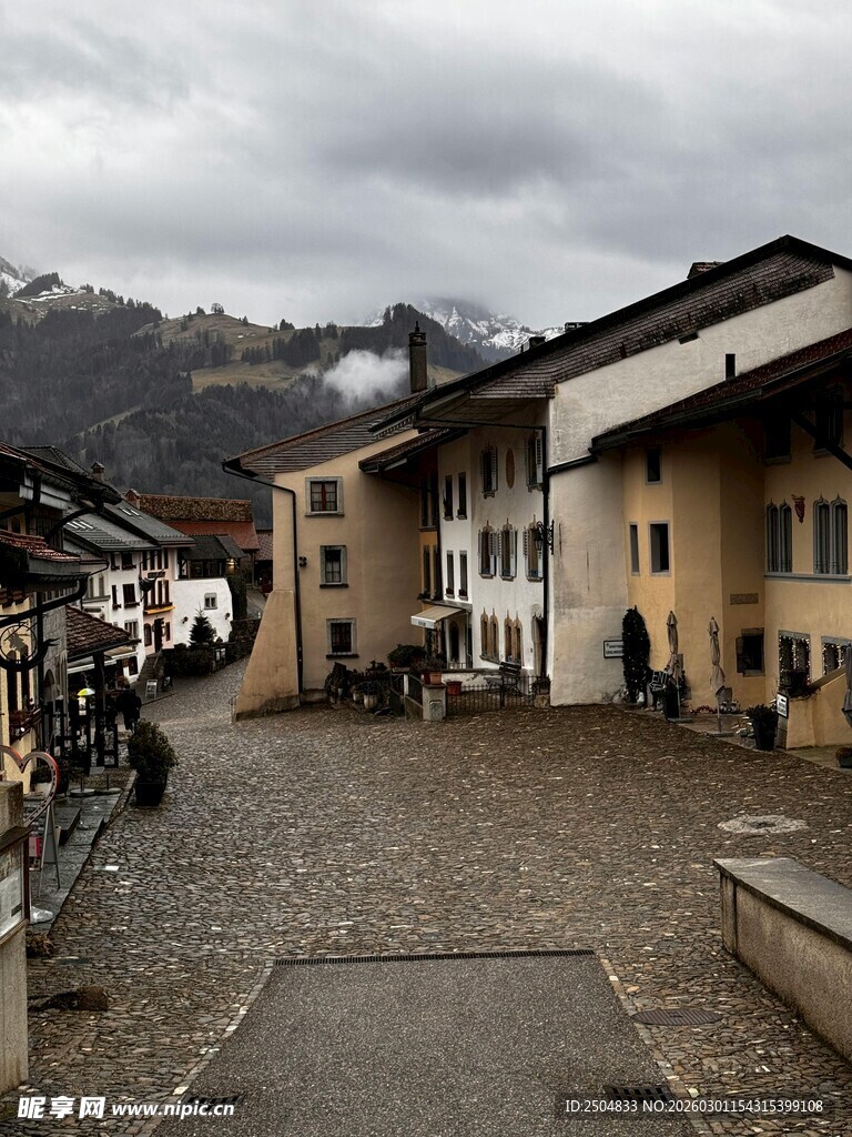  洲小镇宁静街道景象