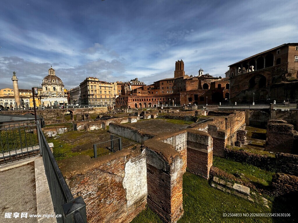 罗马古城遗址景观