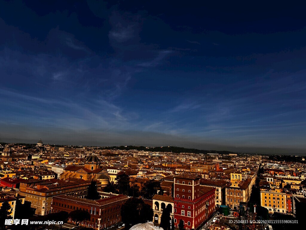 城市夜景俯瞰图