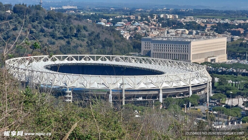 大型体育场全景俯瞰