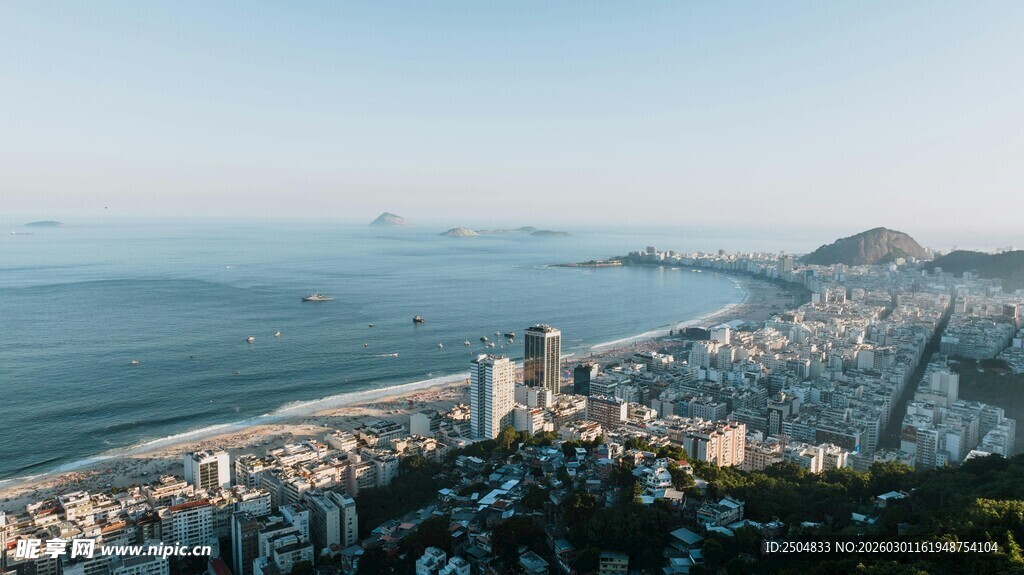 里约热内卢城市海岸风光