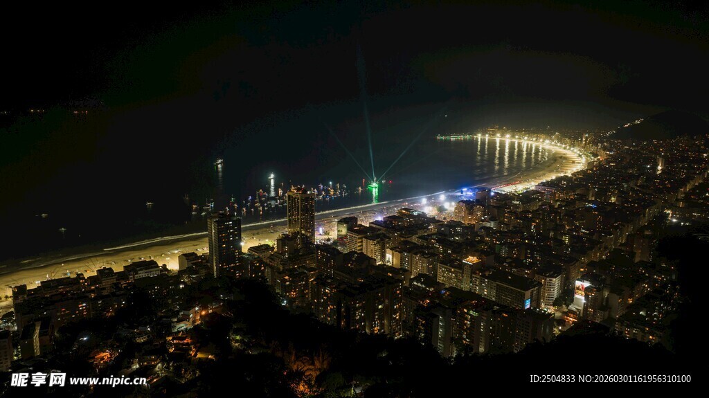 城市夜景俯瞰 璀璨灯火