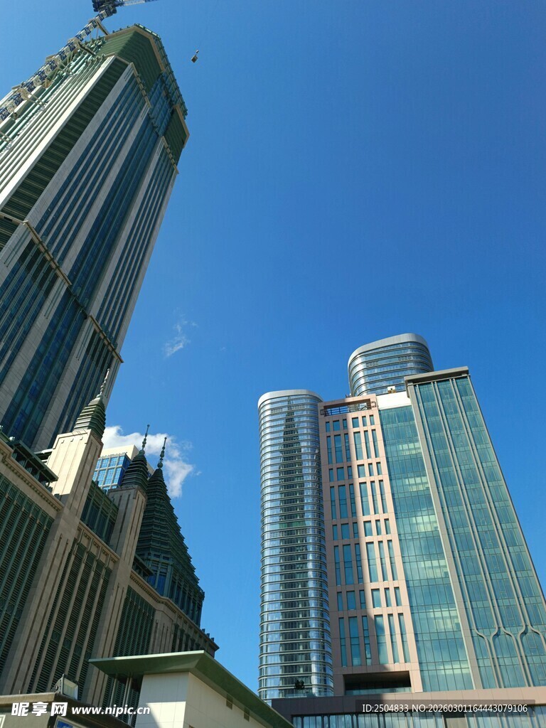 现代高楼大厦的城市景观