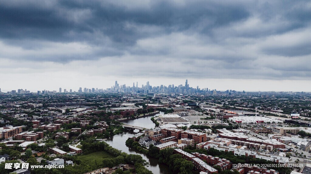 城市全景俯瞰图