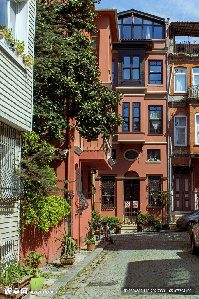 欧式风情街道住宅景观