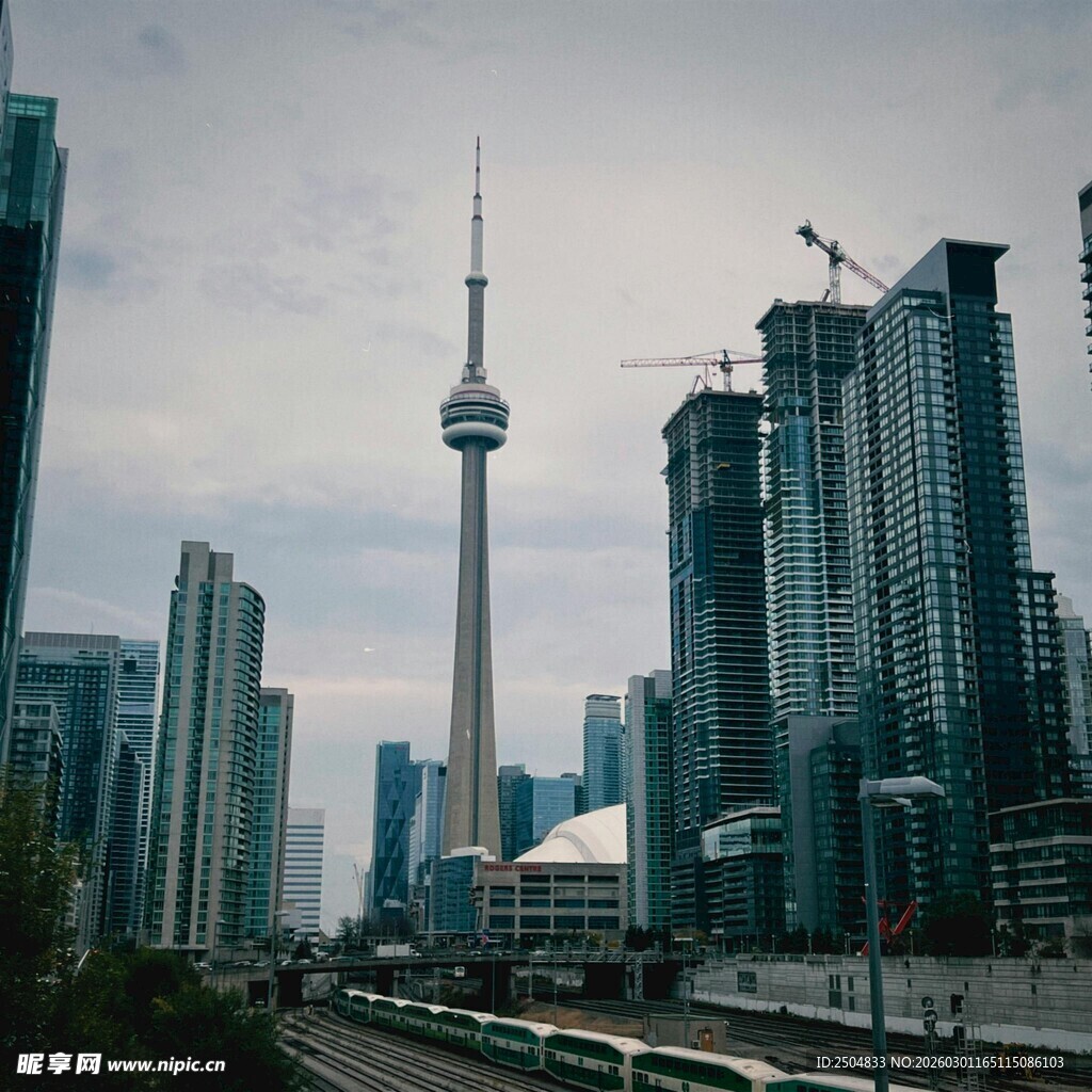 多伦多城市天际线景观