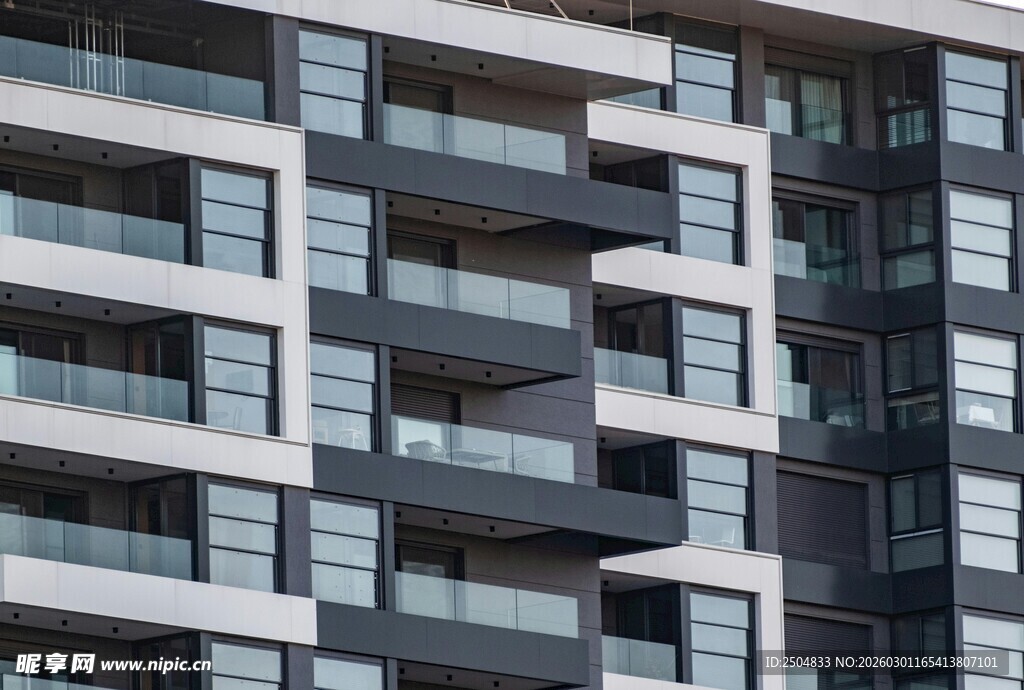 现代高层公寓外观