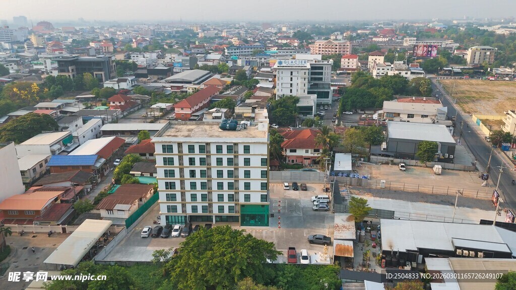 城市建筑鸟瞰景观图