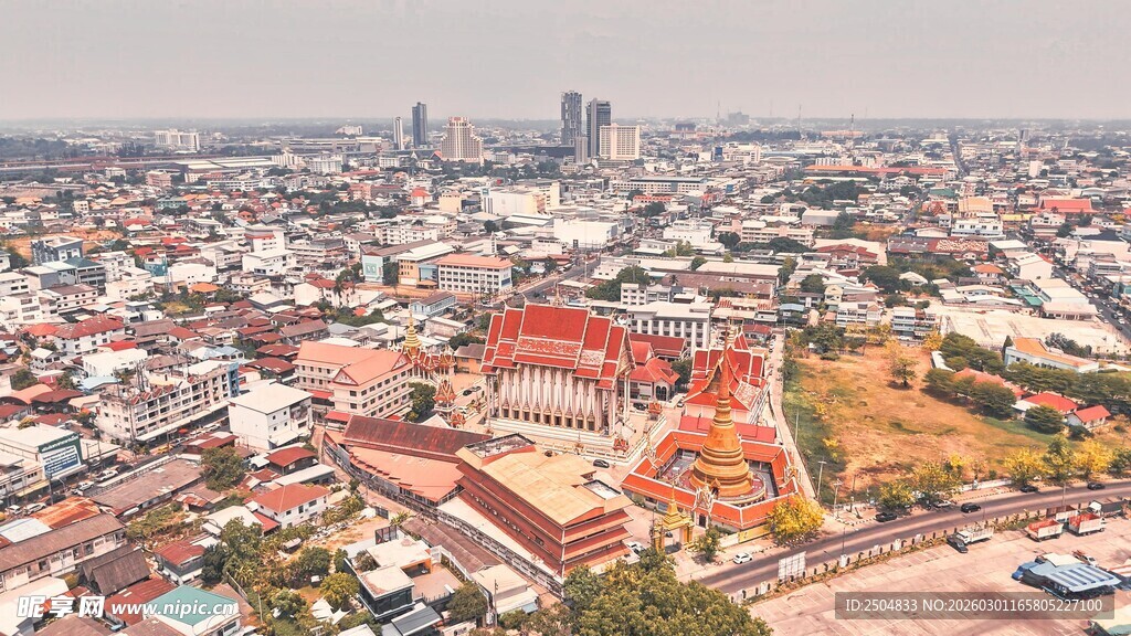 城市俯瞰中的建筑景观